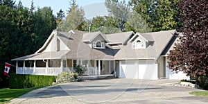 Country Farmhouse Porch Design Home House Exterior Front View