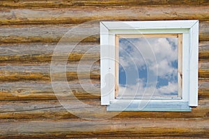 Country-style window in a house