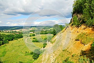 Country view from a hillside