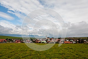 Country village rooftops in Slovakia