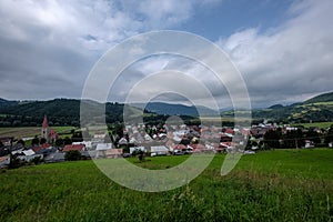 Country village rooftops in Slovakia