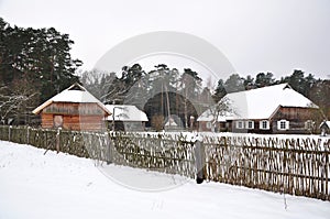 Country village in winter