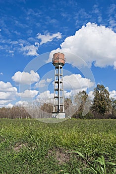 Country water tower view