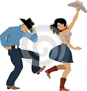 Country western dancers photo
