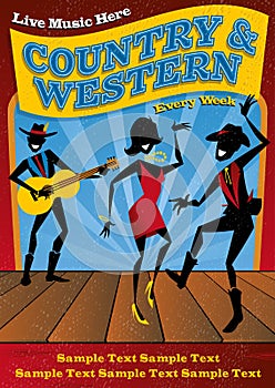 Country and Western Poster