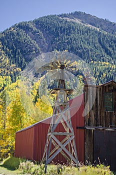 Country Windmill and Barn