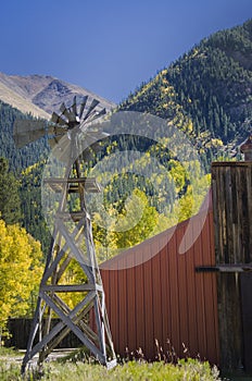 Country Windmill and Barn