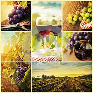 Country wine collage