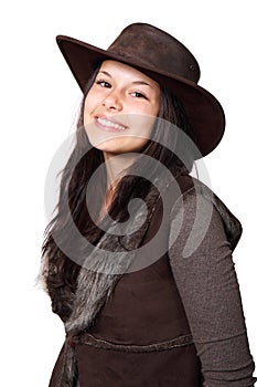 Country Woman With Hat