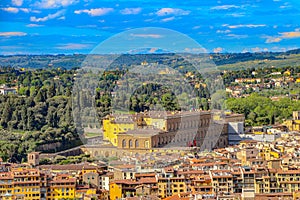 The countryside around  the Cathedral of Santa Maria del Fiore