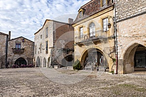 The countryside around the village of Monpazier, in the Dordogne-PÃ©rigord region, France.