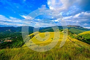 Countryside of Coron - Amazing view from Mount Tapyas on Busuanga Island at sunset - tropical destination with paradise landscape