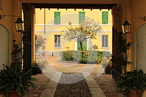 The countryside in Cremona, Italy. Villa Medici del Vascello photo