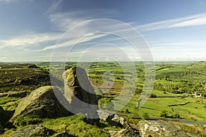 Countryside from Curbar edge