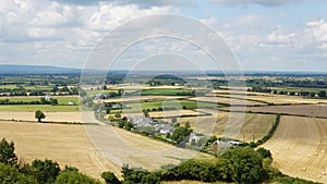 Countryside, field, harvesting, green fields, sheaves of straw fields in Ireland, Forest