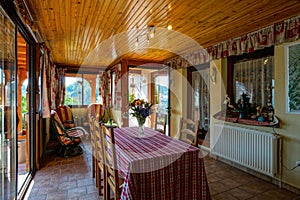 Countryside house comfortable interior in alsacien style