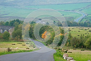 Countryside landscape in Peak District, UK