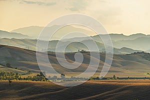 Countryside landscape in Val d`Agri, Basilicata