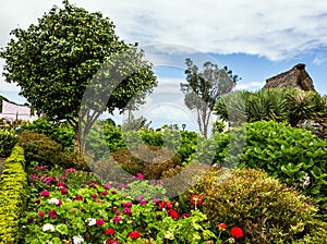 Countryside of Madeira island, Portugal, rural landscape, village