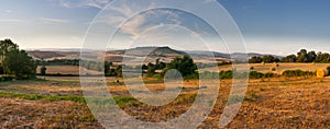 Countryside panorama of tuscan maremma near saturnia