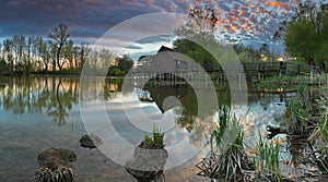 Countryside - river with watermill