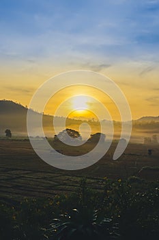 Countryside sunrise at Mae Hong Son