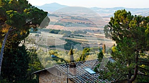 Countryside view from Pienza, Tuscany, Italy