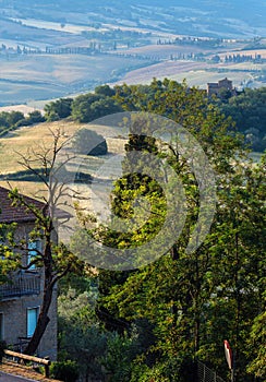 Countryside view from Pienza, Tuscany, Italy