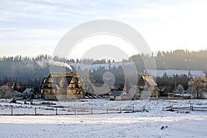 Countryside in wintertime. photo