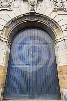 County Constabulary vehicle access door Northampton UK photo