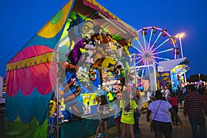 County Fair at night, Games on the midway