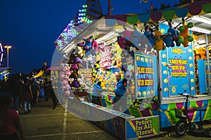 County Fair at night, Games on the midway