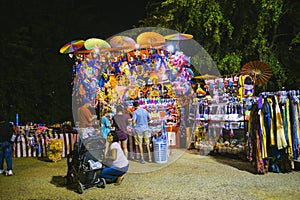 County Fair at night, Games on the midway