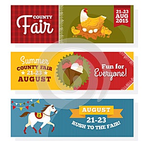 County fair vintage banners