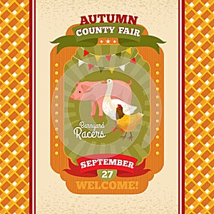 County fair vintage invitation card