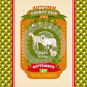 County fair vintage invitation card