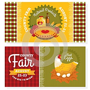 County fair vintage invitation cards