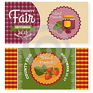 County fair vintage invitation cards