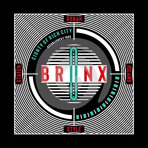 County of rich city bronx typography design