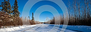 County road E in Merrill, Wisconsin after a snow storm