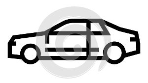 coupe car line icon animation