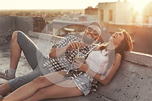 Coupe on a rooftop party