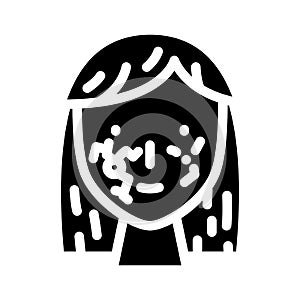 couperose skin disease glyph icon vector illustration