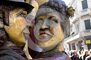 Sculpture of tango Dancers in barrio San Telmo, Bu photo