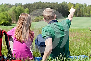Couple admiring the view