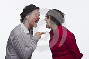 Couple arguing, horizontal photo