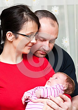 Couple with baby girl