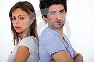 Couple in a bad mood