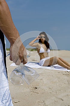 Couple on a beach