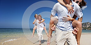 Couple Beach Lifestyle Nature Traveling Trip Concept